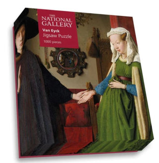 Cover image for 5056318150666 - National Gallery's Portrait of Giovanni Arnolfini and his Wife 1000 Piece Puzzle