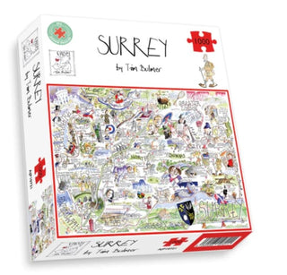 Cover image for 5060085107211 - Map of Surrey Jigsaw 1000 Piece Puzzle