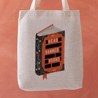 Cover image for 5060434074652 - Read Banned Books - Book Illustration Tote Bag