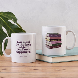 Cover image for 5060434075239 - Jane Austen Bookstack With Quote Mug