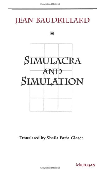 Cover image for 9780472065219 - Simulacra and Simulation