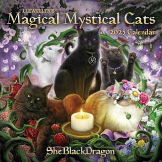 Cover image for 9780738771953 - Llewellyn's 2025 Magical Mystical Cats Calendar