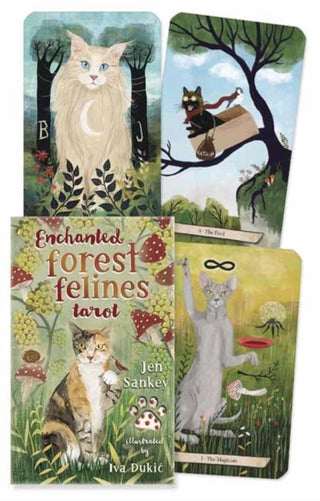Cover image for 9780738774244 - Enchanted Forest Felines Tarot