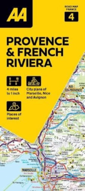 Cover image for 9780749583910 - AA Road Map Provence & French Riviera