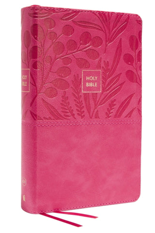 Cover image for 9780785291121 - KJV Holy Bible: Large Print Single-Column with 43,000 End-of-Verse Cross References, Pink Leathersoft, Personal Size, Red Letter, Comfort Print: King James Version