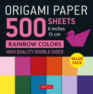 Cover image for 9780804854610 - Origami Paper 500 sheets Rainbow Colors 6" (15 cm)