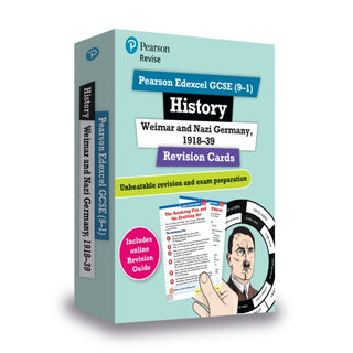 Cover image for 9781292257419 - Pearson REVISE Edexcel GCSE History Weimar and Nazi Germany Revision Cards