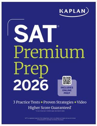 Cover image for 9781506297569 - SAT Premium Prep 2026: Includes 3 Full Length Practice Tests, 700+ Practice Questions, + 1 Year Online Access to Quizzes and Video Lessons and Tutorials