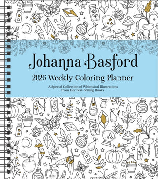 Cover image for 9781524898045 - Johanna Basford 12-Month 2026 Weekly Coloring Calendar