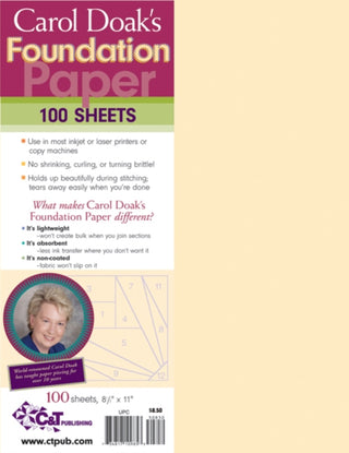 Cover image for 9781571208149 - Carol Doak's Foundation Paper