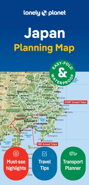 Cover image for 9781787015876 - Lonely Planet Japan Planning Map