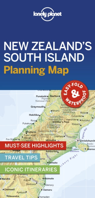Cover image for 9781788685993 - Lonely Planet New Zealand's South Island Planning Map