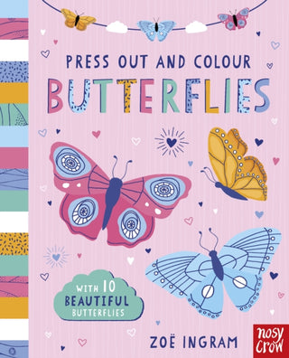 Cover image for 9781805136637 - Press Out and Colour: Butterflies