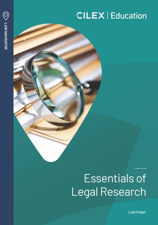 Cover image for 9781911713722 - Essentials of Legal Research