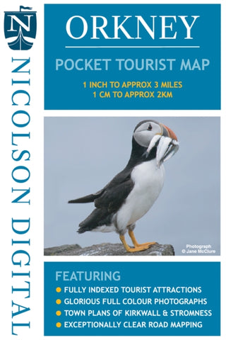 Cover image for 9781912046539 - Nicolson Orkney Pocket Tourist Map