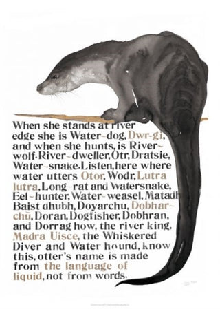 Cover image for 9781912654482 - Jackie Morris Poster: Names of the Otter, The