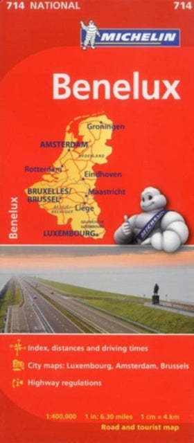 Cover image for 9782067170551 - Benelux - Michelin National Map 714
