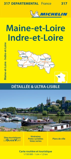 Cover image for 9782067202191 - Indre-et-Loire Maine-et-Loire - Michelin Local Map 317
