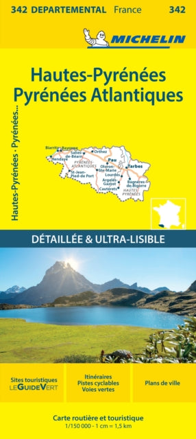 Cover image for 9782067202443 - Hautes-Pyrenees Pyrenees-Atlantiques - Michelin Local Map 342