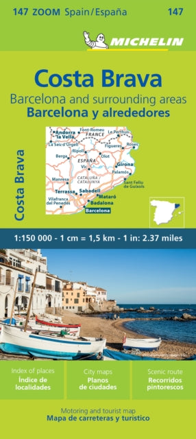 Cover image for 9782067262669 - Barcelona y Alrededores Costa Brava - Zoom Map 147
