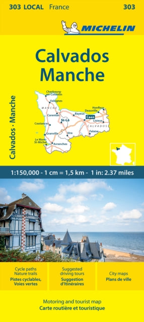 Cover image for 9782067262874 - Calvados Manche - Michelin Local Map 303