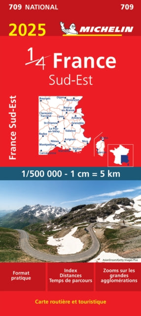 Cover image for 9782067265271 - Southeastern France 2025 - Michelin National Map 709