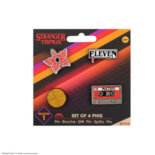 Cover image for 4895205618060 - Pin set of 4 - Stranger Things Season 1