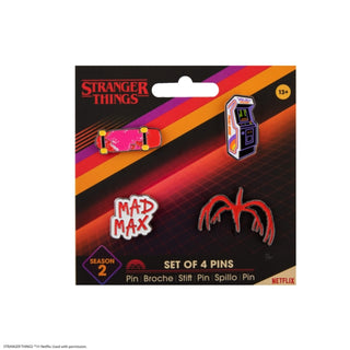 Supplemental image for 4895205618077 - Pin set of 4 - Stranger Things Season 2