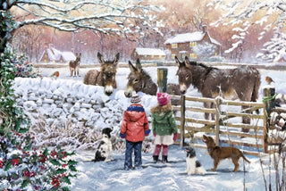 Supplemental image for 5017680090820 - Jigsaw 500 Piece - Donkey Friends (L)