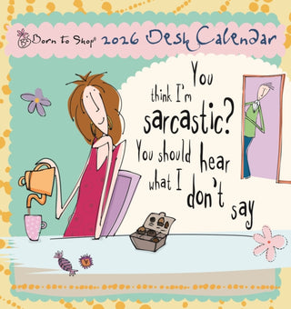 Cover image for 5020211312223 - Born To Shop Easel Desk Calendar 2026