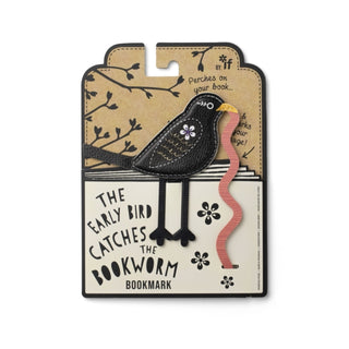 Supplemental image for 5035393166014 - Early Bird Catches the Bookworm Bookmark - Blackbird
