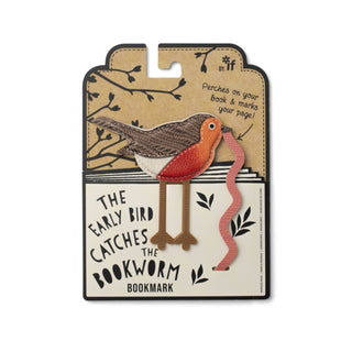 Cover image for 5035393166052 - Early Bird Catches the Bookworm Bookmark - Robin