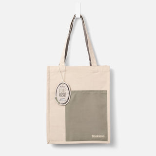 Supplemental image for 5035393380359 - Bookaroo Tote Bag - Fern & Cream