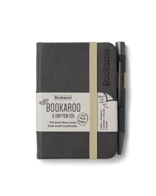 Cover image for 5035393382049 - Bookaroo - A7 Baby Notebook & Pen - Charcoal