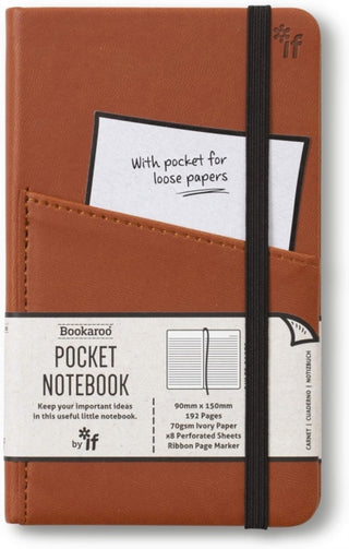 Cover image for 5035393430115 - Bookaroo Pocket Notebook (A6) Journal - Brown