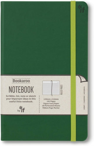 Cover image for 5035393432157 - Bookaroo Notebook (A5) Journal - Forest Green