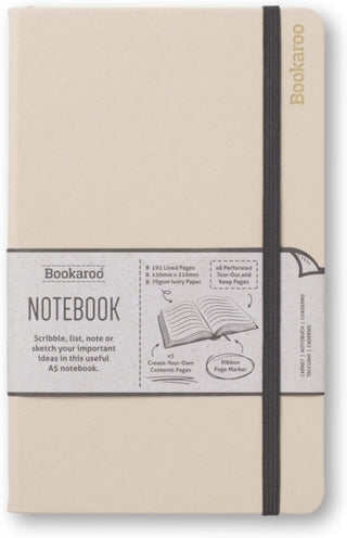 Cover image for 5035393432348 - Bookaroo Notebook (A5) Journal - Cream