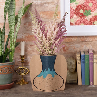 Cover image for 5035393477042 - The Cardboard Vase Sleeve - Drippy Glaze