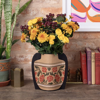 Cover image for 5035393477059 - The Cardboard Vase Sleeve - Red Floral