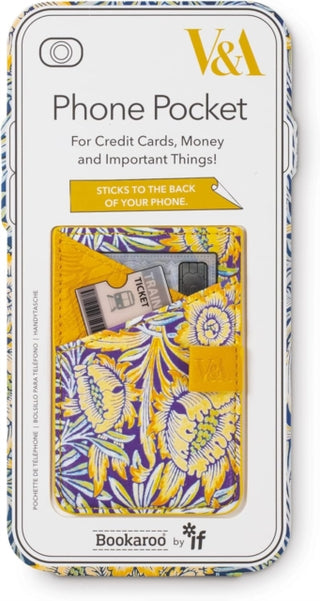 Cover image for 5035393493011 - V & A Bookaroo Phone Pocket Morris Tulip & Willow