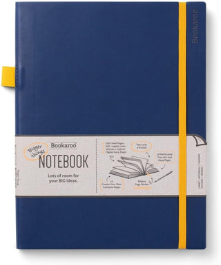 Cover image for 5035393536473 - Bookaroo Bigger Things Notebook Journal - Navy