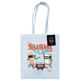 Supplemental image for 5050293868271 - Vincent Trinidad (Sushi Squad) Pastel Blue Tote Bag