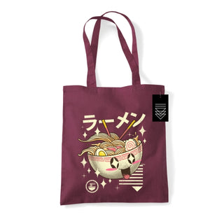 Cover image for 5050293868295 - Vincent Trinidad (Kawaii Ramen) Maroon Tote Bag