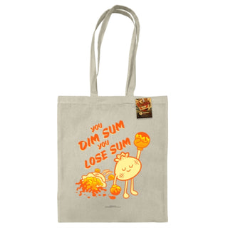 Supplemental image for 5050293868776 - Benjimoji (Dim Sum Lose Sum) Natural Tote Bag