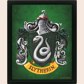 Cover image for 5050574054058 - Harry Potter (Colourful Crest Slytherin) 3D Lenticular Poster (Framed)