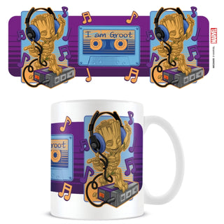 Supplemental image for 5050574266000 - Guardians of the Galaxy (Groot Cassette) 11oz/315ml White Mug