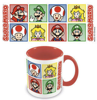 Cover image for 5050574268844 - Super Mario (4 Colour) Red 11oz/315ml Coloured Inner Mug