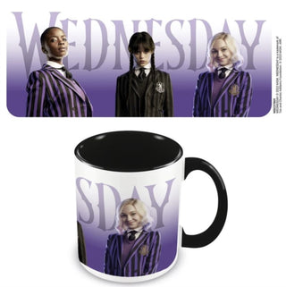 Cover image for 5050574278690 - Wednesday (Nevermore Students) Black 11oz/315ml Coloured Inner Mug