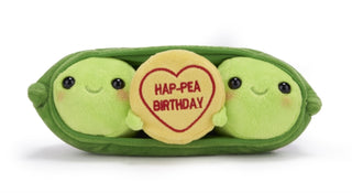 Supplemental image for 5050624376482 - Love Hearts 9" Hap-Pea Birthday Plush Gift