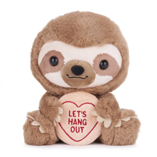Supplemental image for 5050624376888 - Love Hearts 7" Sloth - Hang Out Plush Gift